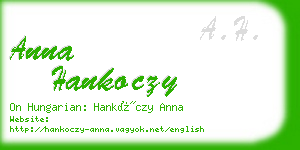 anna hankoczy business card